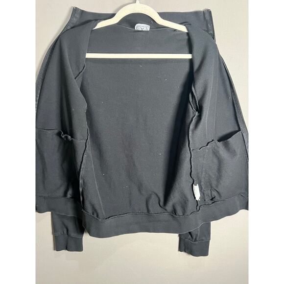 Emporio Armani EA7 Full ZIP SWEATSHIRT Black Sz S Comfort Casual Jacket Mens - Picture 7 of 16